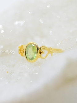 แหวนเงินแท้พลอยเพอริดอท Peridot