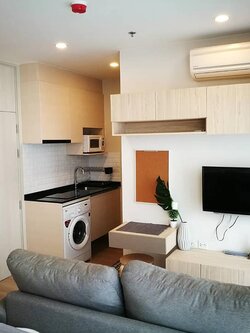 ให้เช่าห้องแบบ Studio 1ห้องน้ำ 1ครัวแยก โซนพื้นที่ MRT ศูนยวัฒนธรรม คอนโด Noble Revolve Ratchada (โนเบิล รีวอลฟ์ รัชดา) High Rise ขนาดห้อง 23 ตรม. ชั้น 27