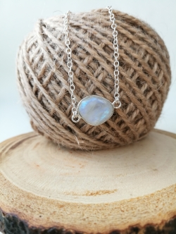 สร้อยคอเงินจี้หินมูนสโตน