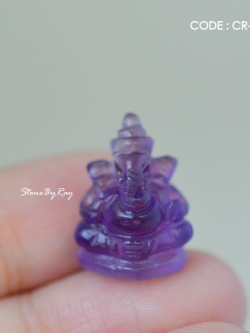 หินอเมทิสต์แกะสลักองค์พระพิฆเนศ(องค์เล็ก)