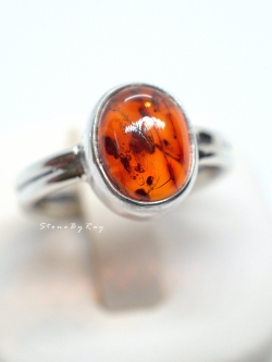 แหวนเงินดีไซน์กับอำพันแท้