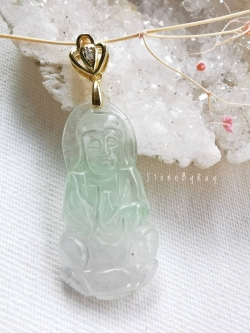 จี้หินหยกแกะสลักเจ้าแม่กวนอิม