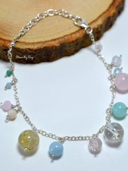 สร้อยข้อมือเงินหินแท้หลากชนิด(Mix Gemstone)