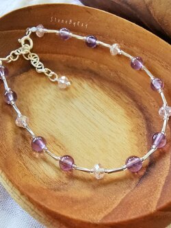 สร้อยข้อมือเงินหินอเมทิสต์ Amethyst