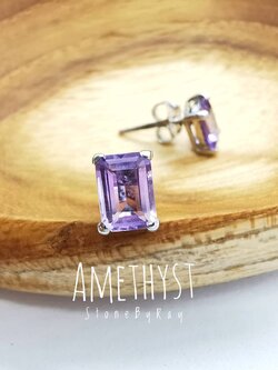 ต่างหูพลอยอเมทิสต์ (Amethyst)