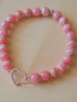สร้อยข้อมือหินโรโดโครไซต์ (Rhodochrosite)