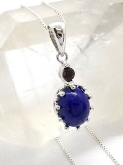 สร้อยคอเงินจี้หินลาพิสลาซูลีกับสะเก็ดดาว Lapis Lazuli