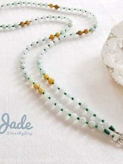 สร้อยคอเชือกถักหินหยก