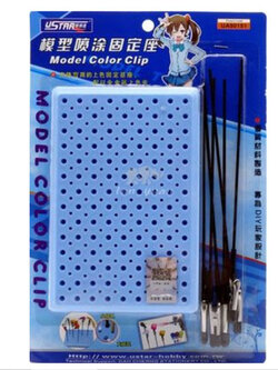 UA-90151 base+model color clip ฐานเสียบไม้หนีบ+ไม้หนีบ 6อัน