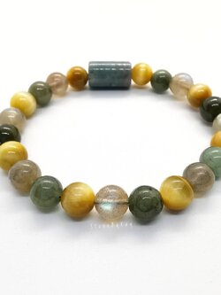 สร้อยข้อมือหินลาบราโดไลท์,หินตาเสือ,หินหยก,หินมอสอาเกต