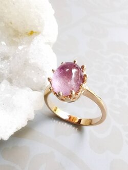 แหวนเงินหินซุปเปอร์เซเว่น(สีPink Gold)