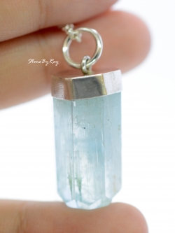 สร้อยคอเงินจี้หินอความารีน