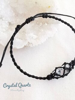 สร้อยข้อมือเชือกถักหินคริสตัลควอตซ์