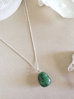 สร้อยคอเงินจี้หินซอยไซต์รูบี้ Zoisite Ruby