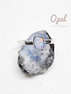 แหวนเงินแท้พลอยโอปอล