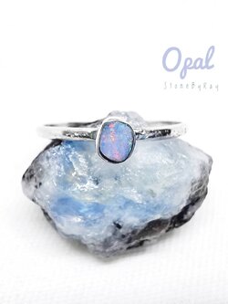 แหวนเงินแท้พลอยโอปอล