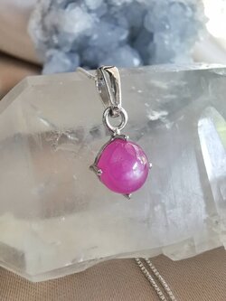 สร้อยคอเงินจี้พลอยทับทิม Ruby