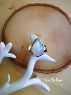 แหวนมูนสโตนทรงหยดน้ำ size 58