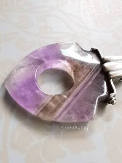 จี้เงินหินเชฟรอนอเมทิสต์