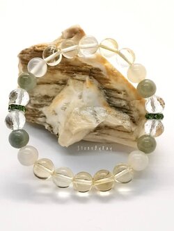 สร้อยข้อมือหินหยก,ซิทริน,คริสตัล,อาเกตขาว