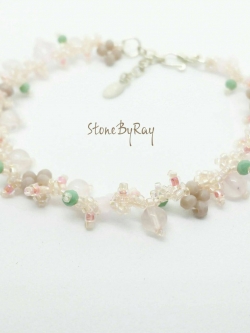 สร้อยข้อมือหินโรสควอตซ์