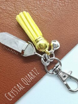 พวงกุญแจหินคริสตัลควอตซ์ Crystal Quartz
