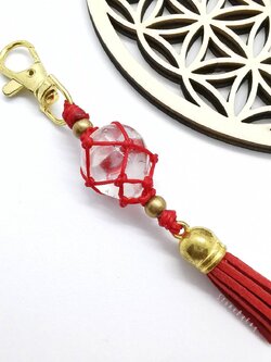 พวงกุญแจหินคริสตัลควอตซ์ Crystal Quartz