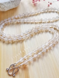 สร้อยคอเชือกถักหินมูนสโตน Moonstone