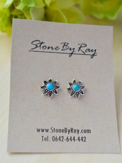 ต่างหูเงินหินเทอร์ควอยส์