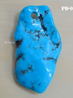 จี้หินเทอร์ควอยส์ก้อนธรรมชาติขัดเงา(PD-043)