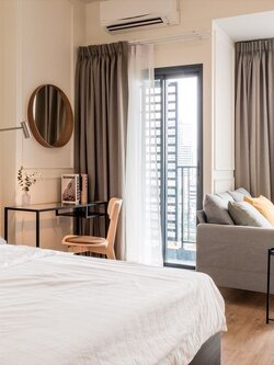 ให้เช่าคอนโด Ideo Rama 9 - Asoke (ไอดีโอ พระราม 9-อโศก) - ตกแต่งเฟอร์ครบห้องสวยน่าอยู่มีเครื่องซักผ้าพร้อม - การเดินทาง: ใกล้ MRT พระราม 9