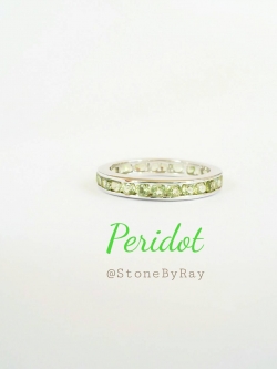 แหวนเงินแท้พลอยเพอริดอท Peridot