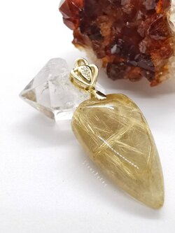 จี้หินไหมทอง Rutilated Quartz