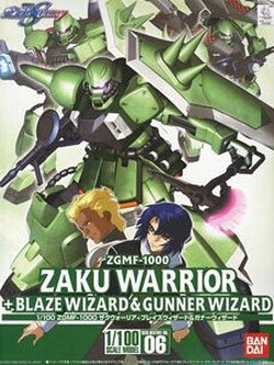 4573102661531 1/100 ZAKU WARRIOR + BLAZE WIZARD & GUNNER WIZARD 3000yen (Gundam Model Kits)