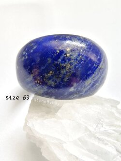 แหวนหินลาพิสลาซูลีเจียรแบบแหวนเกลี้ยงsize63 Lapis Lazuli