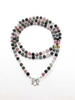 สร้อยคอเชือกถักหินทัวร์มาลีน Tourmaline