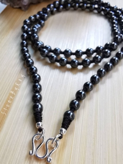 สร้อยคอเชือกถักหินเฮมาไทต์