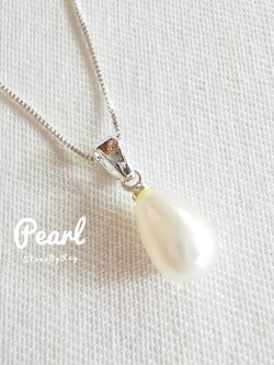 สร้อยคอเงินจี้ไข่มุกสีขาว