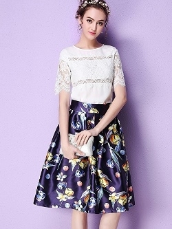 เสื้อผ้าชีฟองเนื้อดีสีขาว