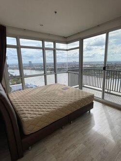 ปล่อยเช่าคอนโด Manor Sanambinnam (แมเนอร์ สนามบินน้ำ) - วิวแม่น้ำ 2ห้องนอน 2ห้องน้ำ 1ห้องนั่งเล่น - ใกล้ MRT พระนั่งเกล้า - ขนาดห้อง 73.8 ตรม. ชั้น 29 ตึก D 2เตียงนอนควีนไซส์