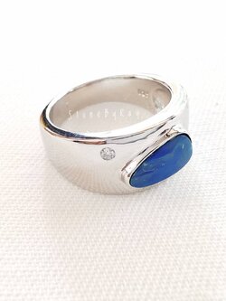 แหวนเงินแท้พลอยโอปอล