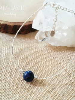 สร้อยข้อมือเงินหินลาพิสลาซูลี