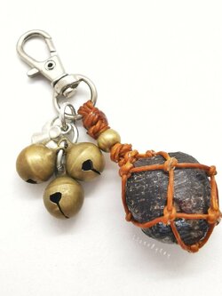 พวงกุญแจเชือกถักหินโกเมน Garnet