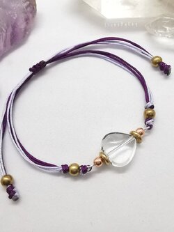 สร้อยข้อมือเชือกถักหินคริสตัลควอตซ์ Crystal Quartz