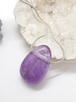 สร้อยคอเงินจี้หินอเมทิสต์ Amethyst