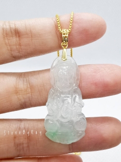 จี้หินหยกแกะสลักเจ้าแม่กวนอิม