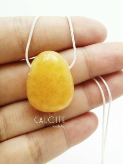 สร้อยคอเงินจี้หินแคลไซต์