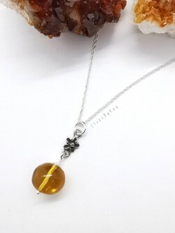 สร้อยคอเงินจี้อำพัน Amber