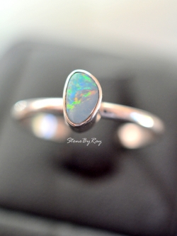 แหวนเงินแท้พลอยโอปอล