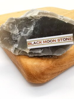 หินแบล็กมูนสโตนก้อนธรรมชาติ Black Moonstone